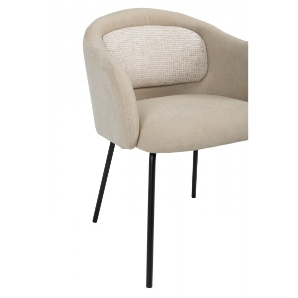 Стілець M-242 кокосове молоко + чорний