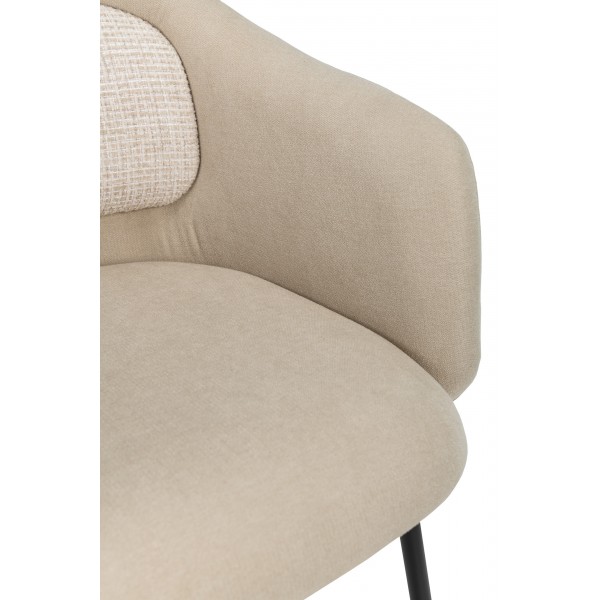 Стілець M-242 кокосове молоко + чорний