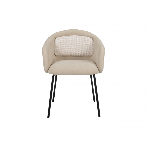 Стілець M-242 кокосове молоко + чорний