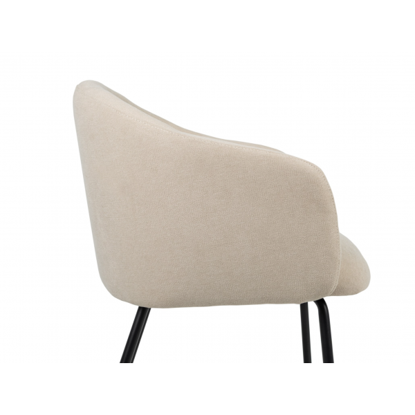 Стілець M-242 кокосове молоко + чорний