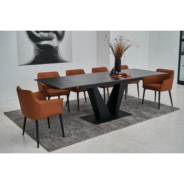 Стілець M-90 теракотовий + чорний