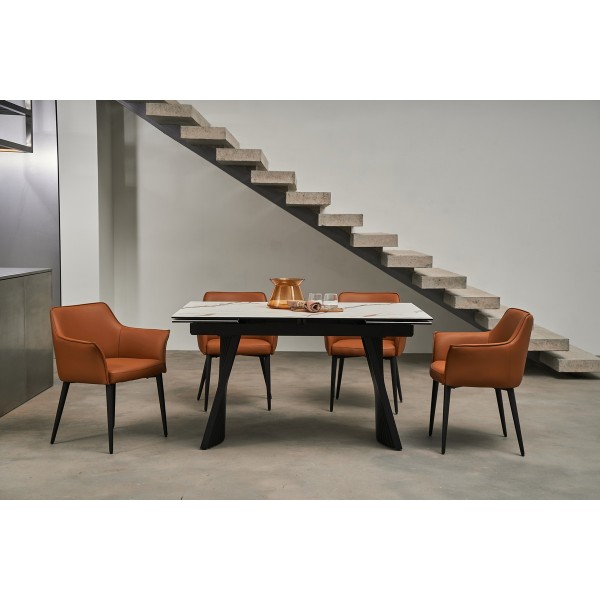 Стілець M-90 теракотовий + чорний