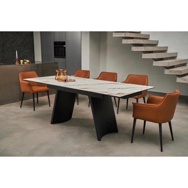 Стілець M-90 теракотовий + чорний