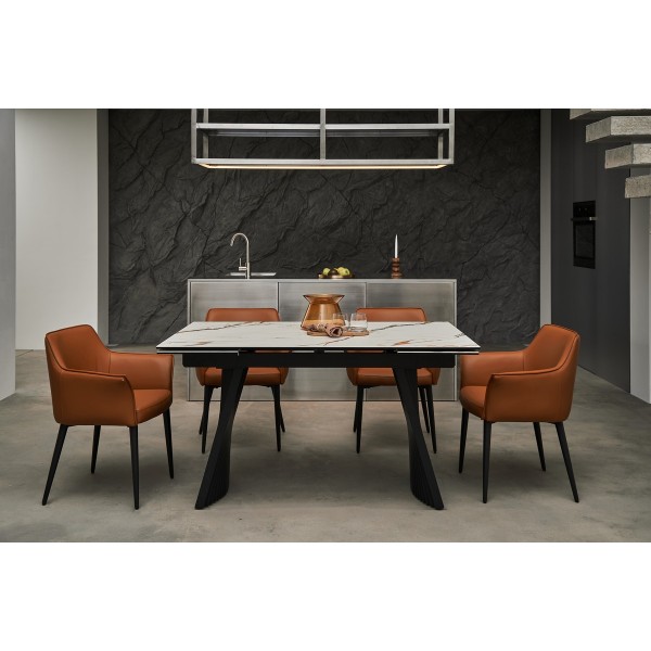 Стілець M-90 теракотовий + чорний