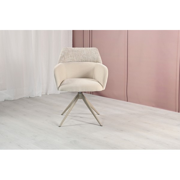 Стілець поворотний R-165 тофу + капучино