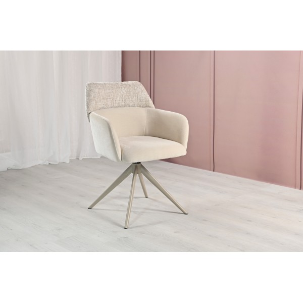 Стілець поворотний R-165 тофу + капучино