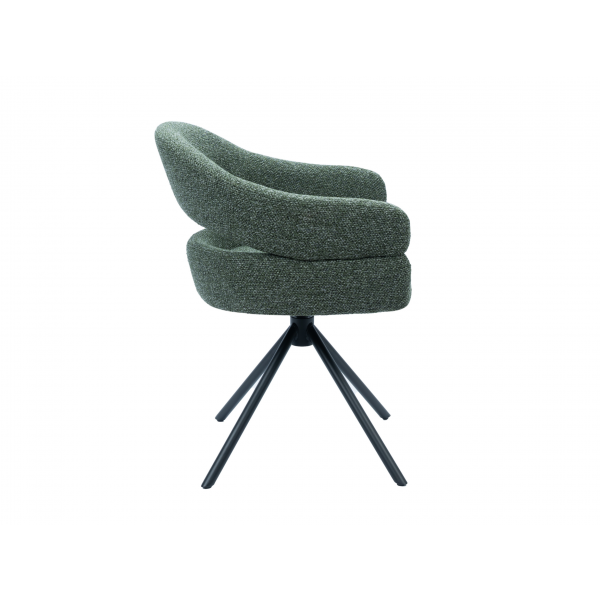 Стілець поворотний R-180 зелений мох + чорний