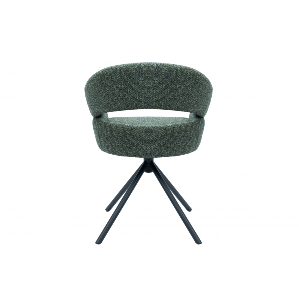 Стілець поворотний R-180 зелений мох + чорний
