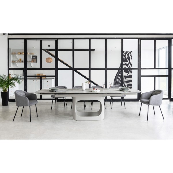 Стілець M-242 туманний сірий + чорний