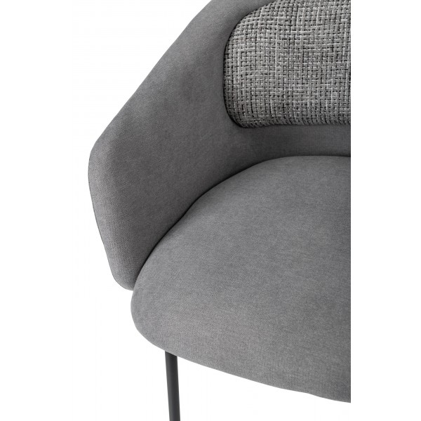 Стілець M-242 туманний сірий + чорний