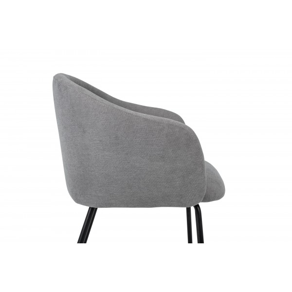 Стілець M-242 туманний сірий + чорний