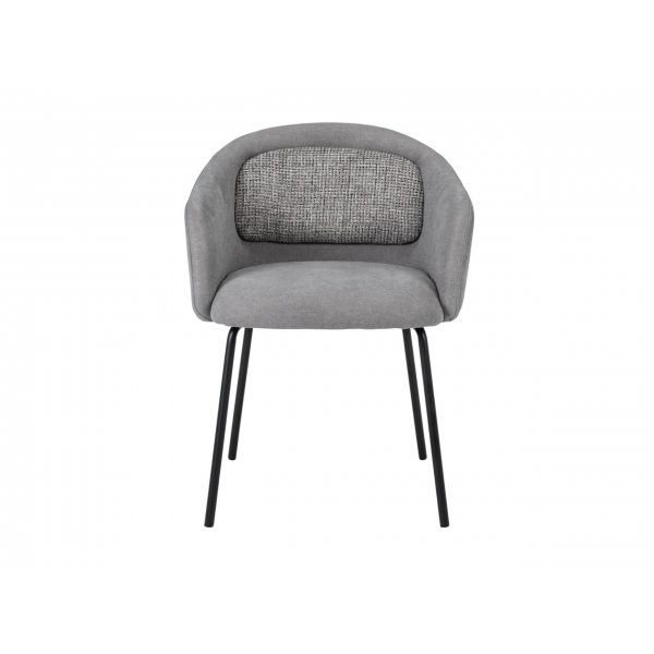 Стілець M-242 туманний сірий + чорний