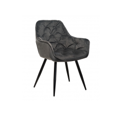 Стілець M-65 сірий велюр + чорний