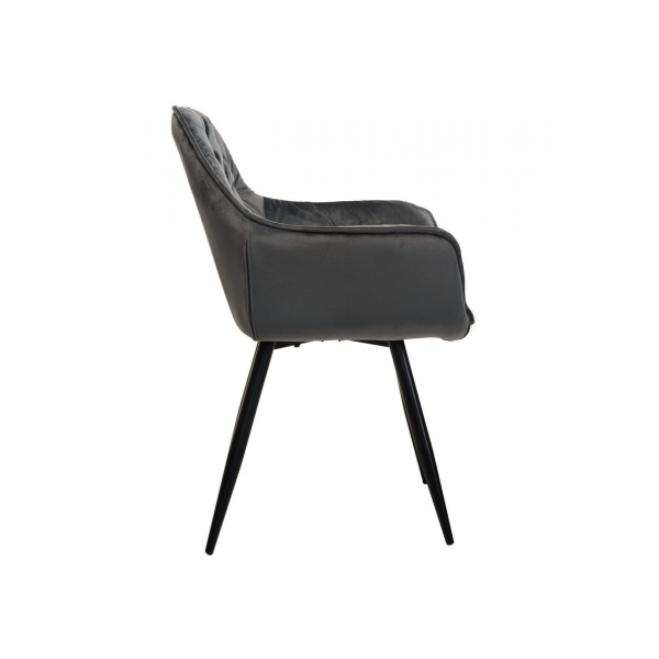 Стілець M-65 сірий велюр + чорний