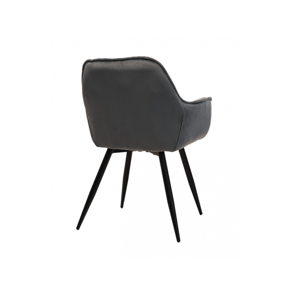 Стілець M-65 сірий велюр + чорний