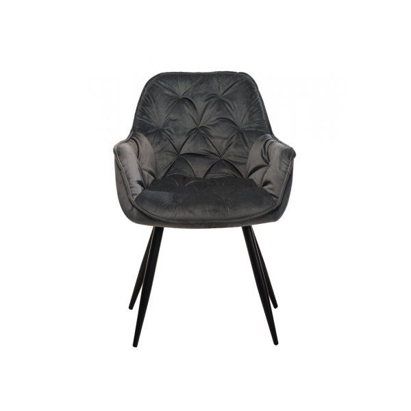 Стілець M-65 сірий велюр + чорний