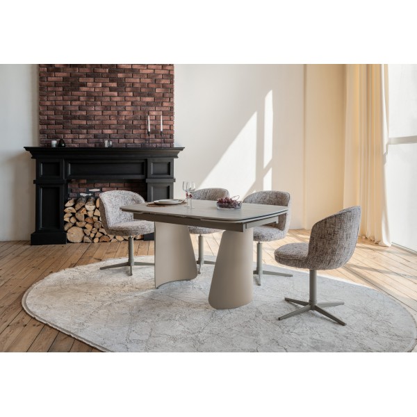 Стілець поворотний R-175 карамельний + капучино