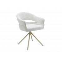 Стілець поворотний R-180 молочна хмара + капучино