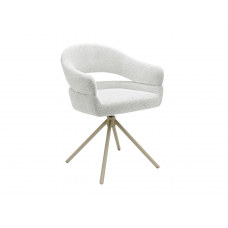 Стілець поворотний R-180 молочна хмара + капучино