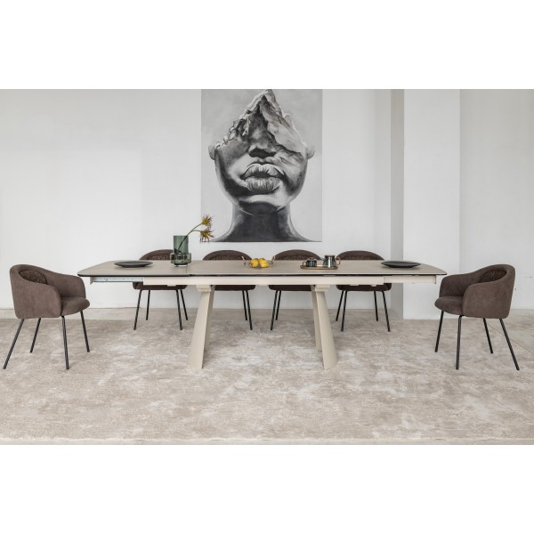 Стілець M-242 шоколадний + чорний