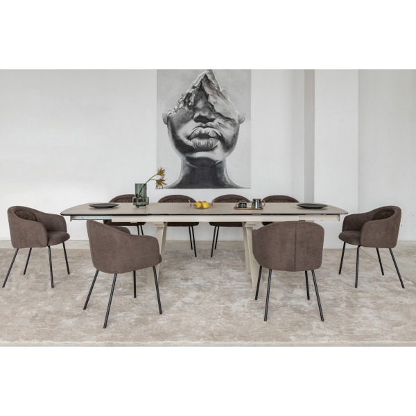 Стілець M-242 шоколадний + чорний