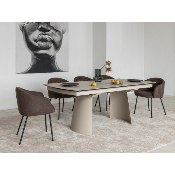 Стілець M-242 шоколадний + чорний