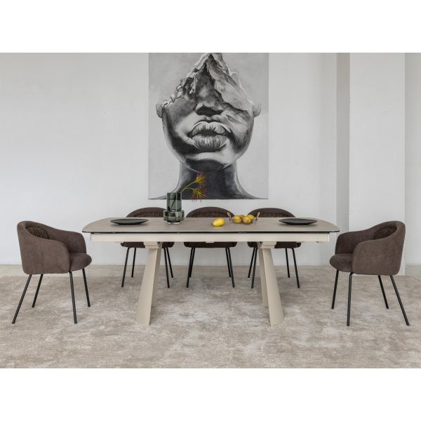 Стілець M-242 шоколадний + чорний