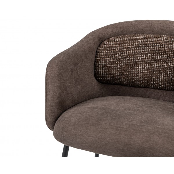 Стілець M-242 шоколадний + чорний