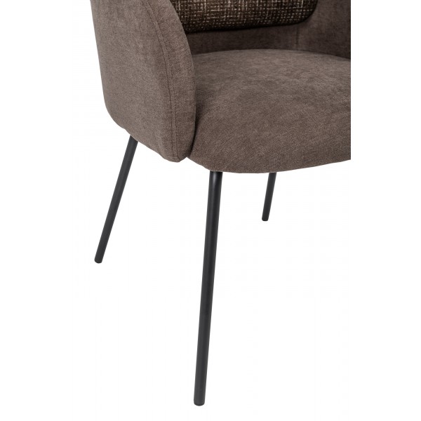 Стілець M-242 шоколадний + чорний