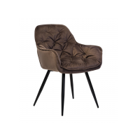 Стілець M-65 коричневий велюр + чорний