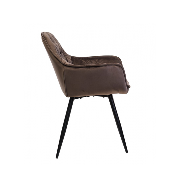 Стілець M-65 коричневий велюр + чорний