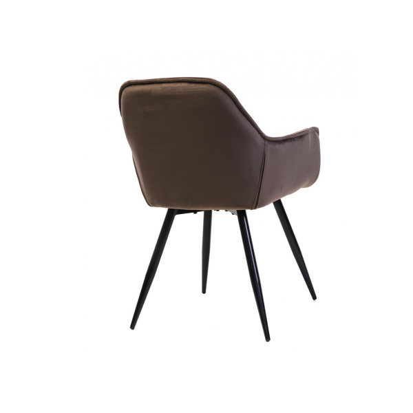 Стілець M-65 коричневий велюр + чорний