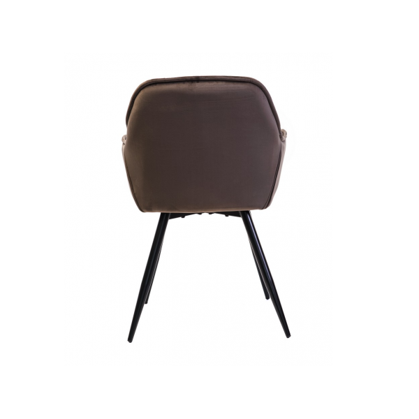 Стілець M-65 коричневий велюр + чорний