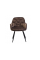 Стілець M-65 коричневий велюр + чорний