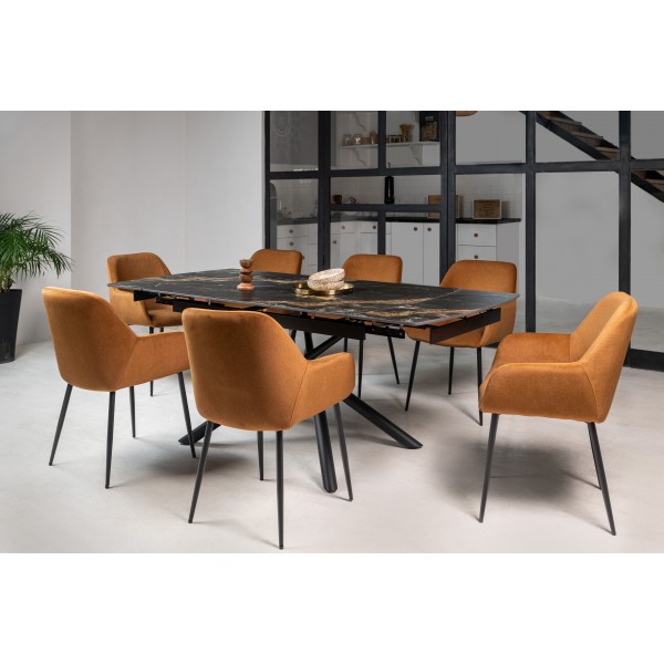 Стілець M-220 карамель + чорний