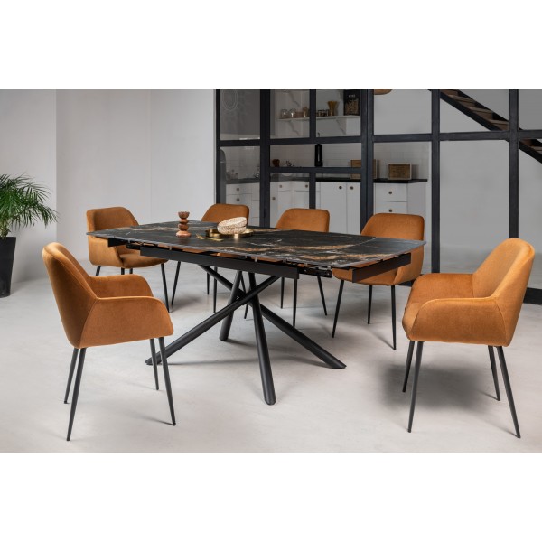 Стілець M-220 карамель + чорний