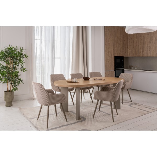 Стілець M-240 мигдаль + капучино