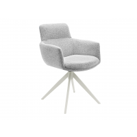 Стілець поворотний R-185 сивий + білий