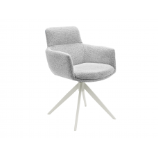 Стілець поворотний R-185 сивий + білий