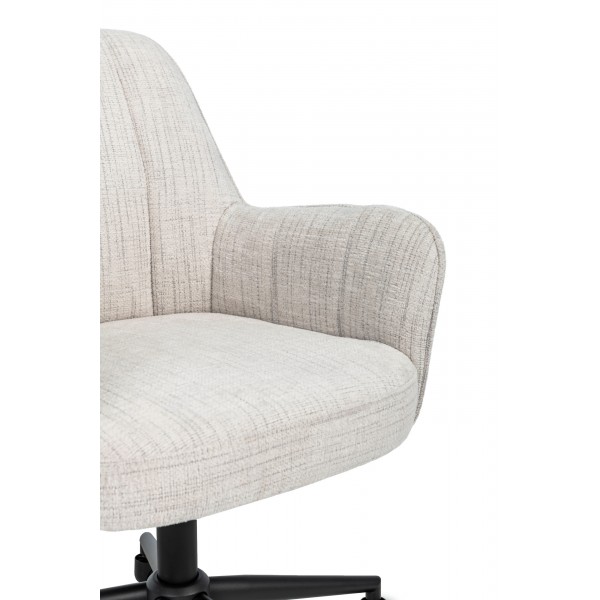 Крісло офісне O-10 кремовий штиль + чорний