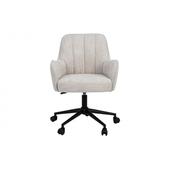 Крісло офісне O-10 кремовий штиль + чорний