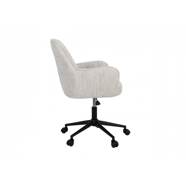 Крісло офісне O-10 кремовий штиль + чорний