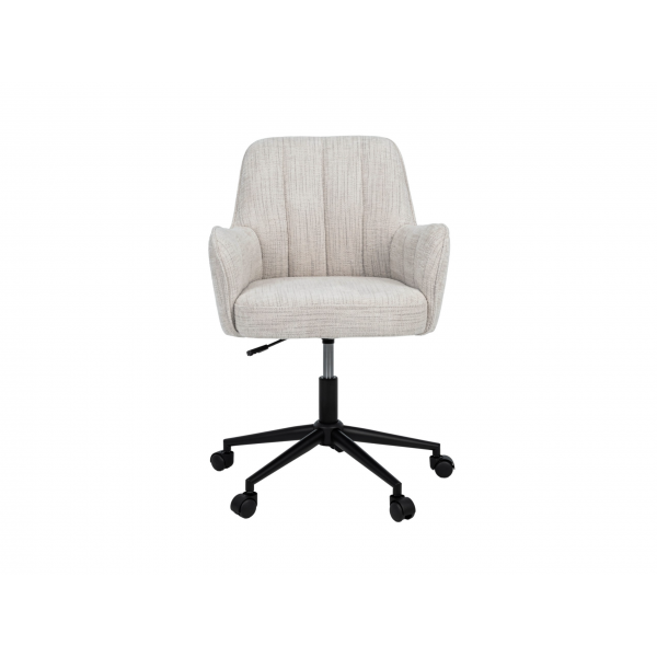 Крісло офісне O-10 кремовий штиль + чорний