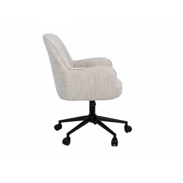 Крісло офісне O-10 кремовий штиль + чорний