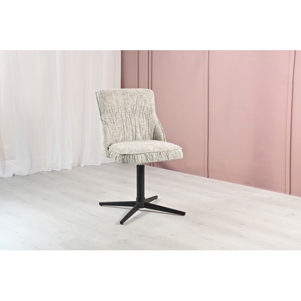 Стілець поворотний R-170 срібний + чорний