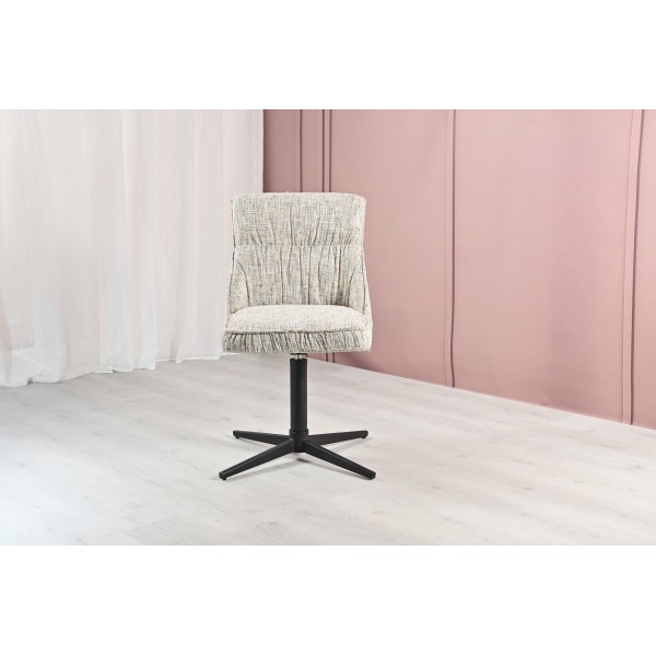 Стілець поворотний R-170 срібний + чорний