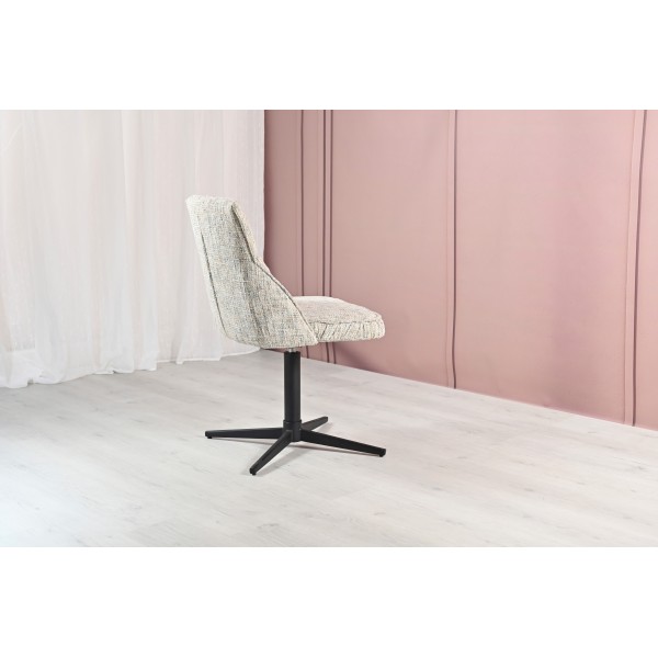 Стілець поворотний R-170 срібний + чорний