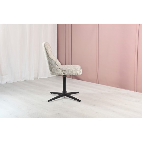 Стілець поворотний R-170 срібний + чорний