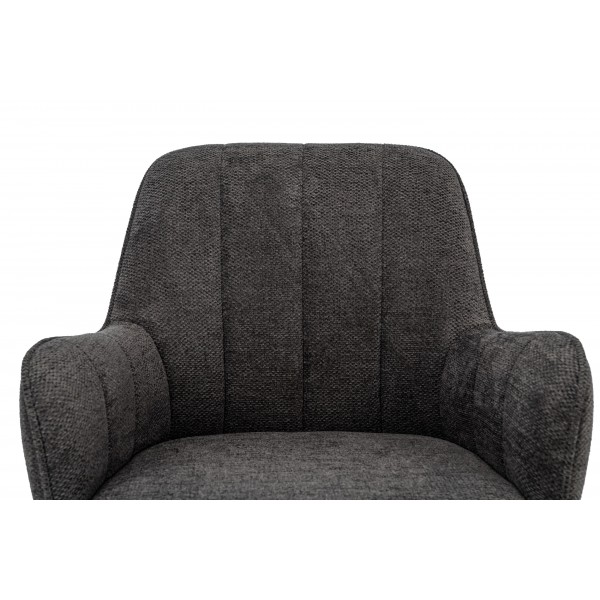 Крісло офісне O-10 темний графіт + чорний