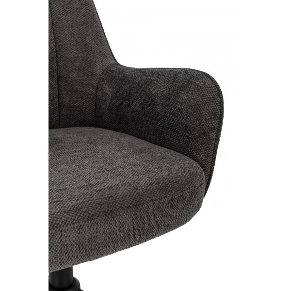 Крісло офісне O-10 темний графіт + чорний